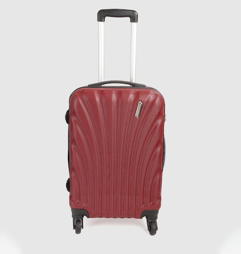 Burdungy Textured Hard-Sided Cabin Suitcase Trolley Bag 32.2 L